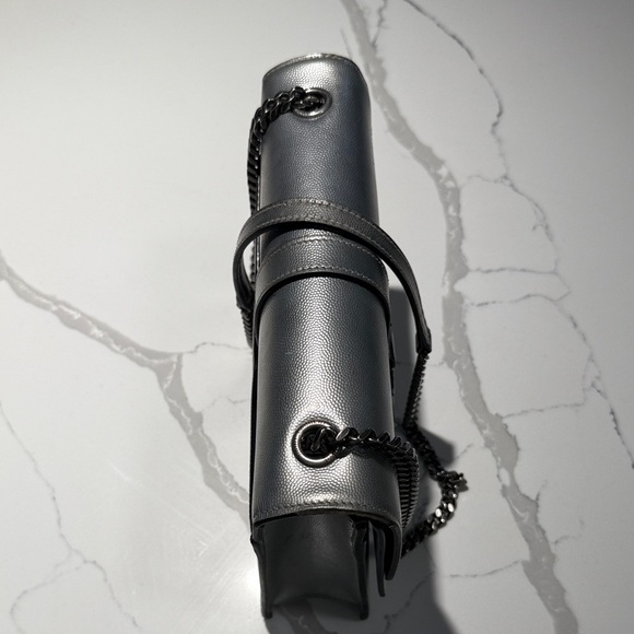 Yves Saint Laurent Metallic Silver Shoulder Bag - Picture 5 of 10